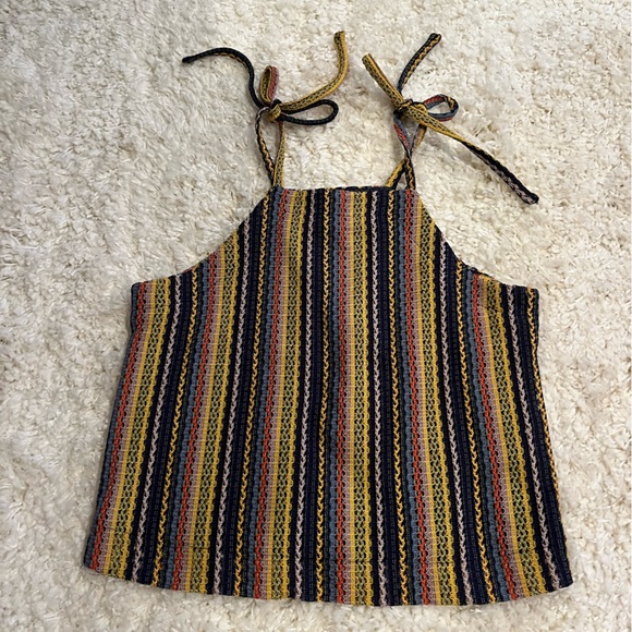 Madewell Texture and Thread Tie Shoulder Tank Top - Picture 4 of 6